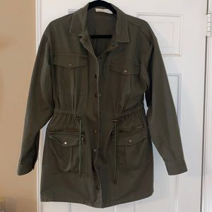 Army green coat